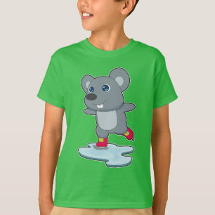 Mouse Ice skating Ice skates T-Shirt