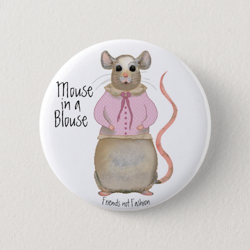 Mouse in a Blouse Button