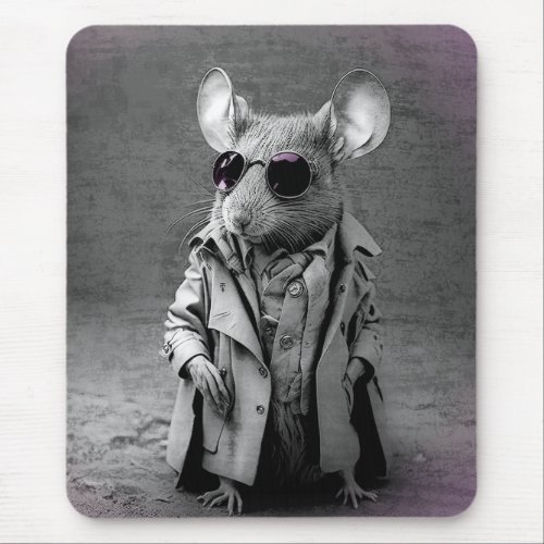 Mouse in a Trench Coat Mousepad