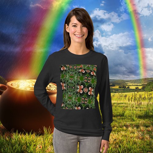 Mouse in Clover Kaleidoscope St Patricks Day T_Shirt