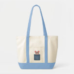 Mouse in pocket tote bag