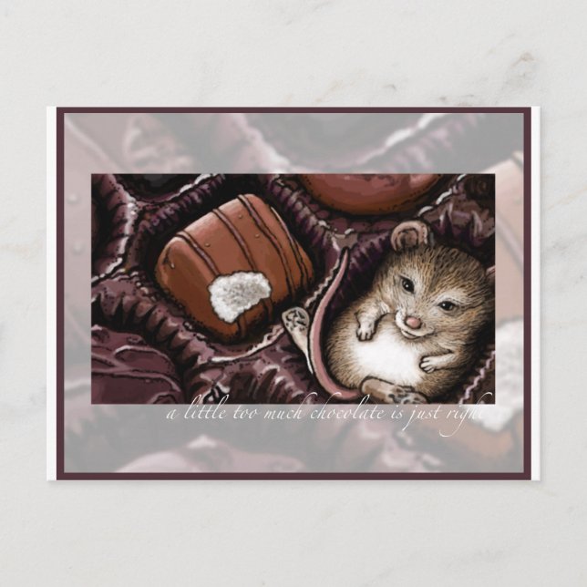 Mouse in the Chocolate Box Postcard (Front)