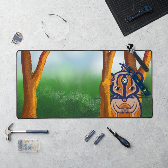 Mouse in the Woods Desk Mat (Workstation)
