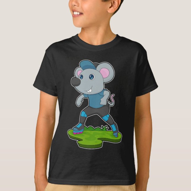 Mouse Inline skating Roller skates T-Shirt (Front)