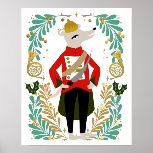 Mouse King Nutcracker Christmas Character Poster