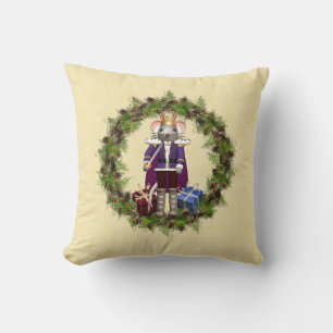 Mouse King Wreath Christmas Throw Pillow