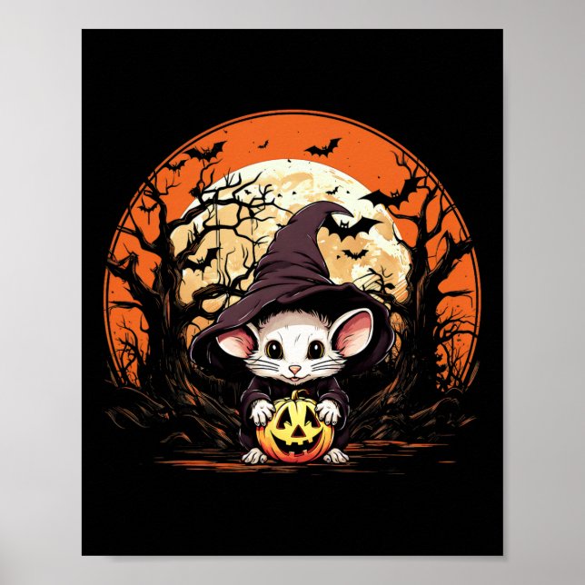 Mouse Lover Halloween Spooky Ghost Costume Style  Poster (Front)