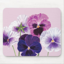 Mouse Mat - Floral Pansy Design