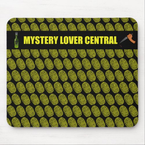 Mouse Mat _ MYSTERY LOVER CENTRAL Black