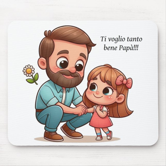 Mouse mat with dedication for dad (Front)