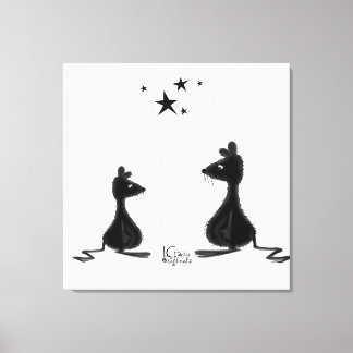 Mouse Meet Stretched Canvas Print
