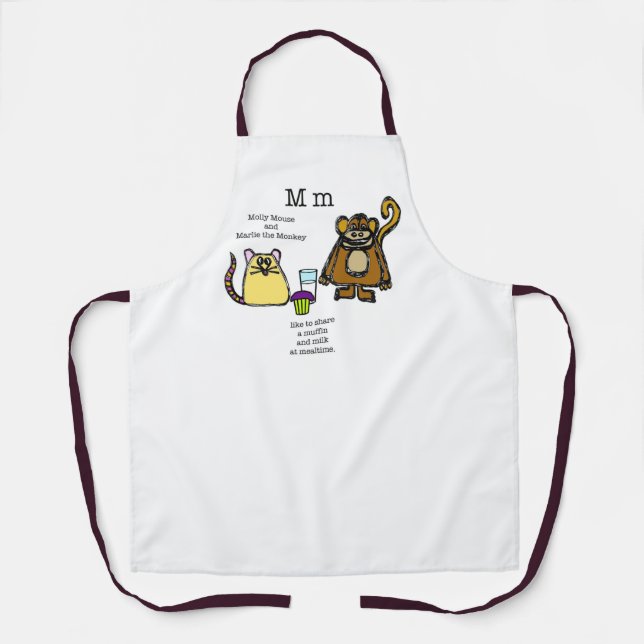 Mouse & Monkey Apron (Front)