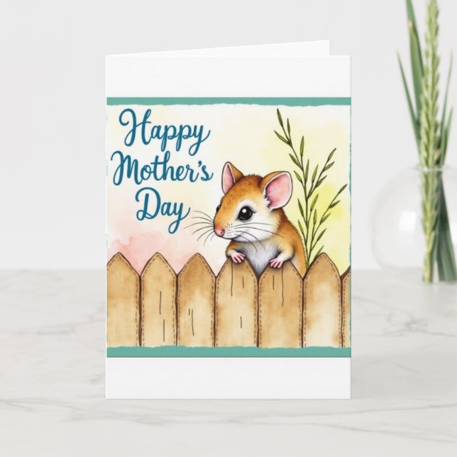 Mouse Mothers Day Art Card (Front)