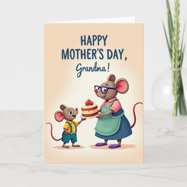 Mouse Mothers Day Treat Card (Front)