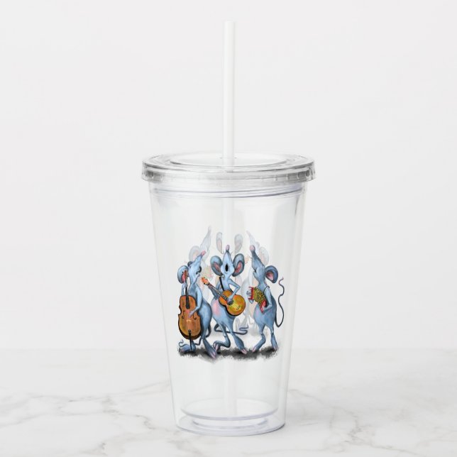 Mouse Music Band Acrylic Tumbler (Front)