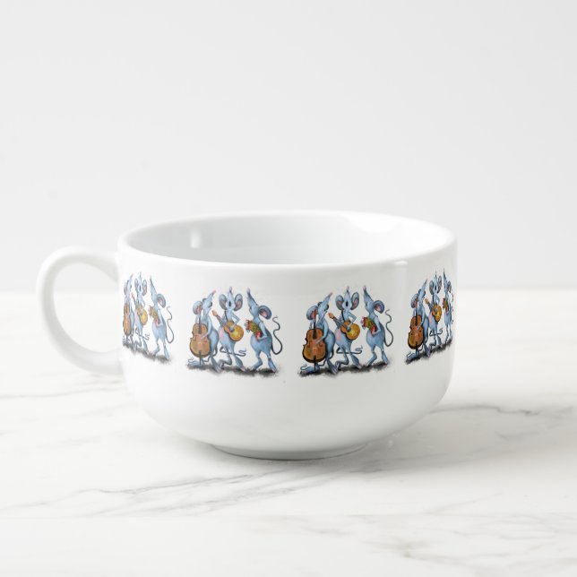 Mouse Music Band Fun Soup Mug Gift (Right)