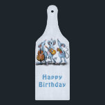 Mouse Music Band Funny Birthday Cutting Board<br><div class="desc">Birthday Gift Cutting Boards with Funny Musical Mouse Band Cartoon Drawing Mouses Love Music with Text Happy Birthday - Customizable - or Choose / Add Your Unique Text / Color - Make Your Cpecial Cutting Board Gifts - Resize and move or remove and add elements / text with Customization tool...</div>