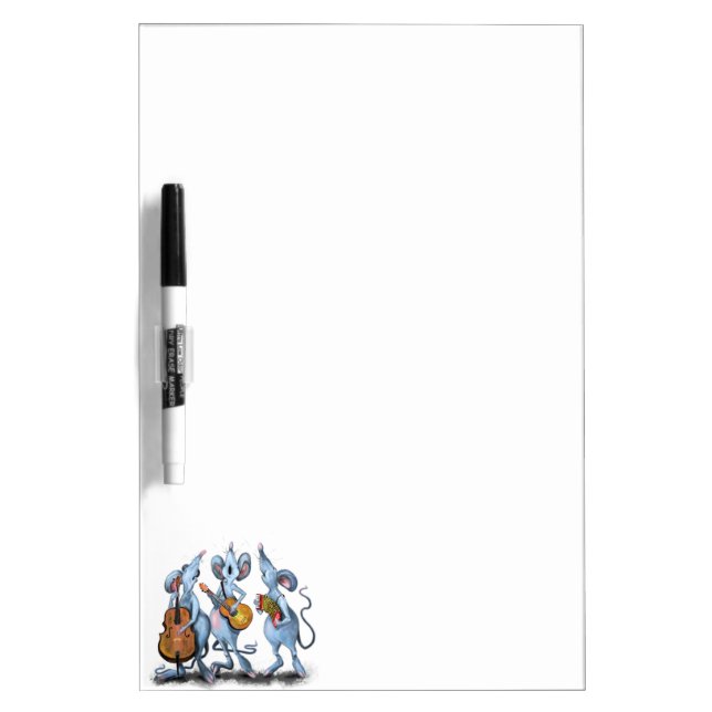 Mouse Music Band Funny Dry Erase Board (Front)