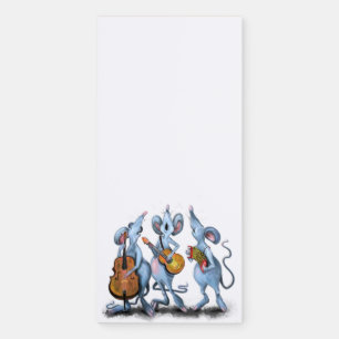 Mouse Music Band Funny Magnetic Notepad