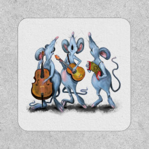 Mouse Music Band Funny Patch
