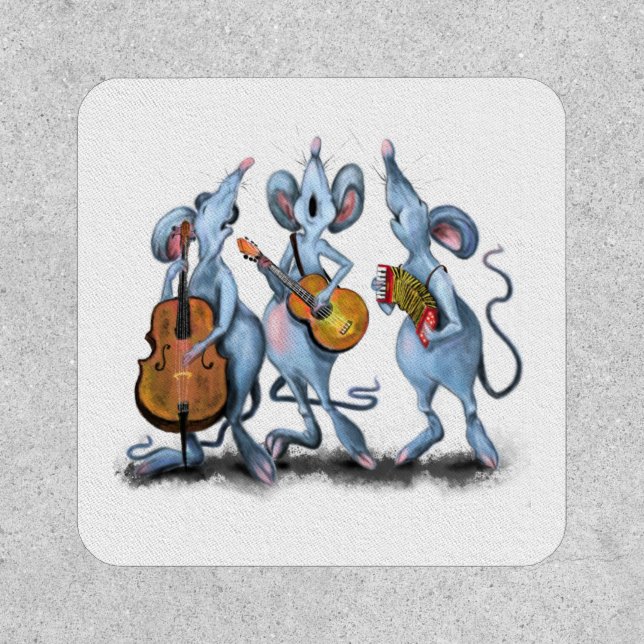 Mouse Music Band Funny Patch (Front)