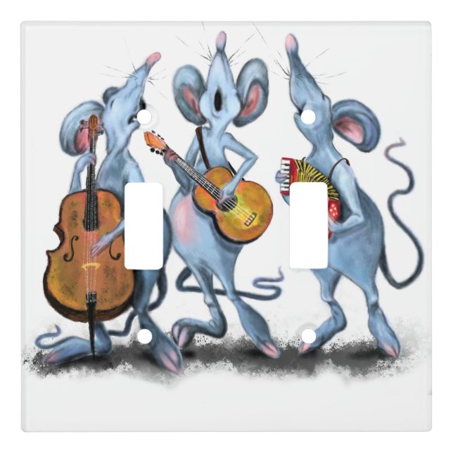 Mouse Music Band Light Switch Cover Fun (Front)