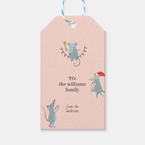 Mouse  Not a Creature Was Stirring Holiday Gift Tags
