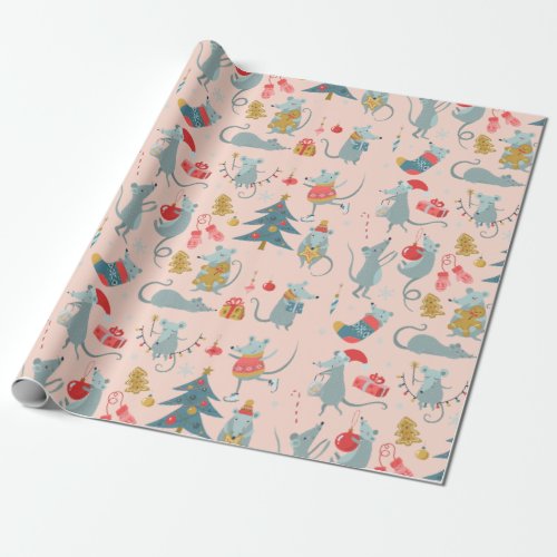 Mouse  Not a Creature Was Stirring Holiday Wrapping Paper