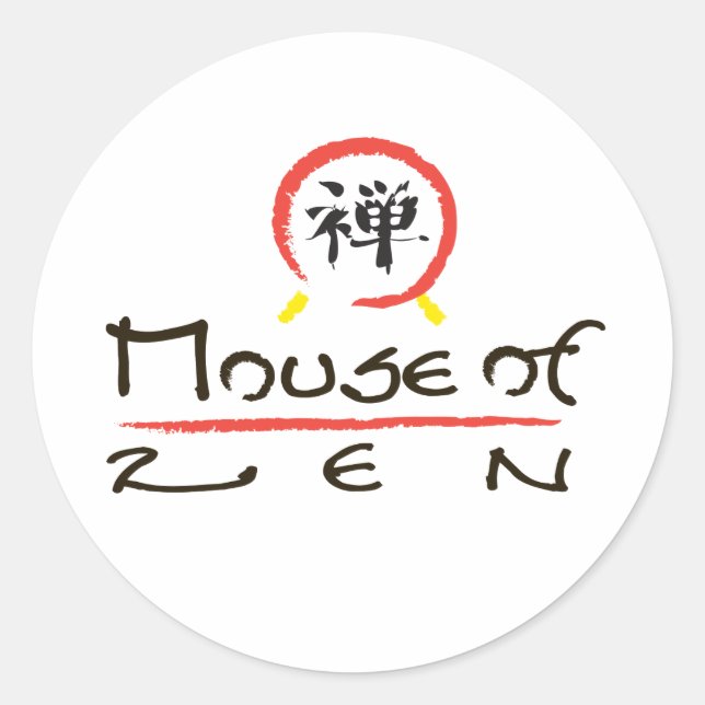 Mouse Of Zen Round Sticker (Front)