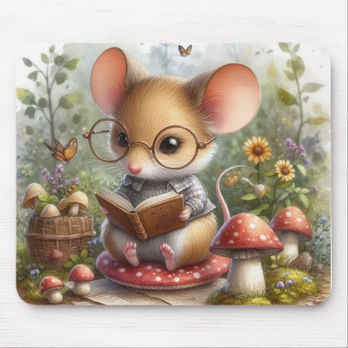 Mouse on a mouse pad _ so cute