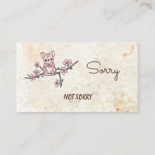 mouse on the branch business card (Front)