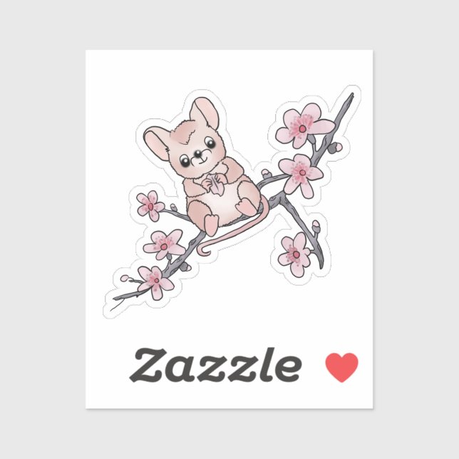 mouse on the branch sticker (Sheet)