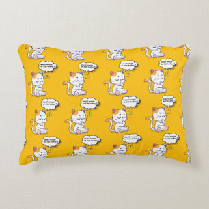 Mouse or Fish? – funny pet- Deep Thinking Cat Accent Pillow