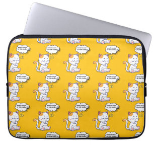 Mouse or Fish? – funny pet- Deep Thinking Cat Laptop Sleeve