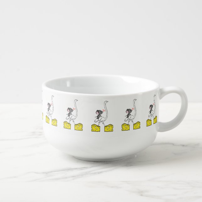 Mouse Ostrich Cheese Soup Mug (Left)