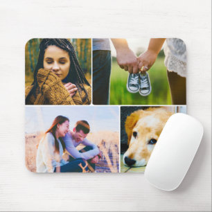 Mouse Pad 4 Photo Template Rounded