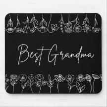 Mouse Pad - Best Grandma Wildflowers
