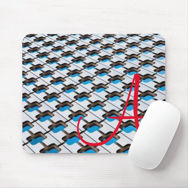 Mouse Pad Blue Gray (With Mouse)
