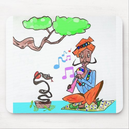 MOUSE PAD _ CARTOON SNAKE CHARMER