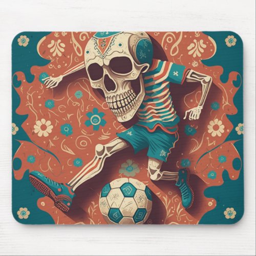 Mouse Pad Day of the Dead Soccer Player 