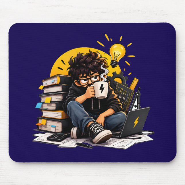 Mouse Pad Desk Accessory Engineering Student Study (Front)