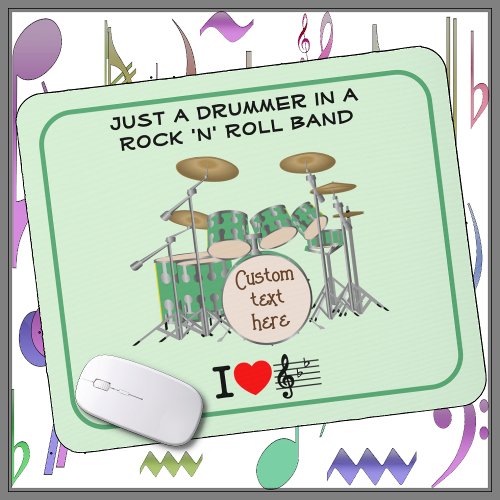 MOUSE PAD _ Drummer in a Rock n Roll Band _ Jade