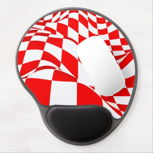 Mouse Pad _ Gel _ Modified Red Checkered Flag