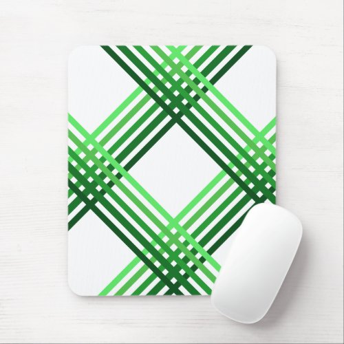 Mouse Pad _ Green Stripes Crossed