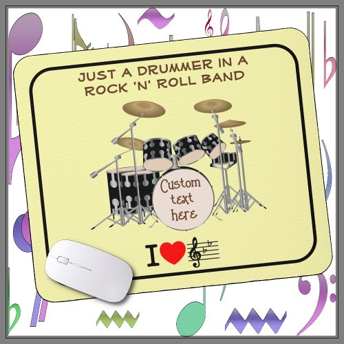 MOUSE PAD _ Just a Drummer in a Rock n Roll Band