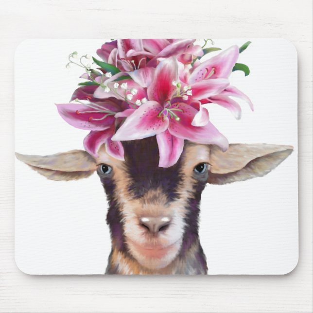Mouse Pad Lily the Goat (Front)