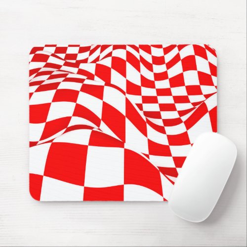 Mouse Pad _ Modified Red Checkered Flag