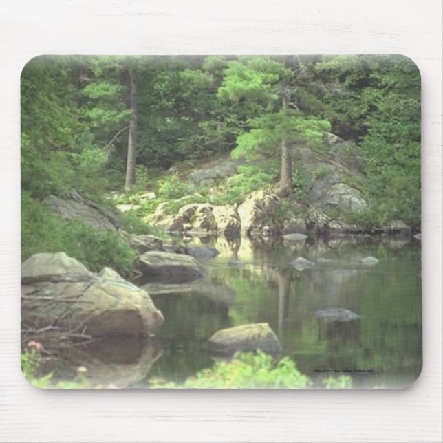 Mouse Pad~~New York mountain lake and rocks Mouse Pad (Front)