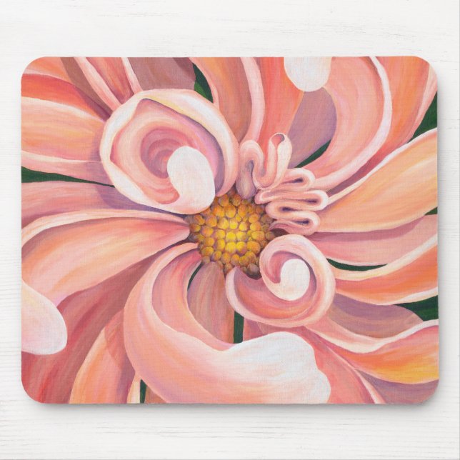 Mouse Pad Peach Dahlia (Front)
