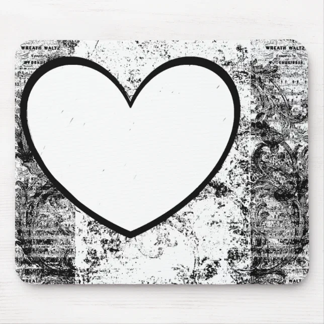 Mouse Pad Photo Insert blk_wht.png Zazzle